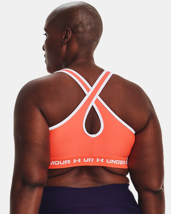 Soutien-gorge Armour® Mid Crossback Sports pour femmes, Orange, pdpMainDesktop image number 1